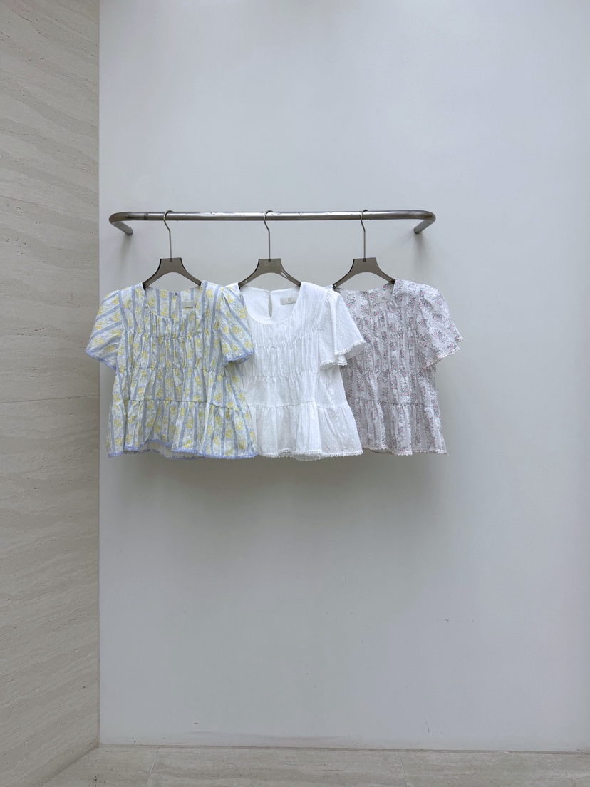 AB東大門直郵女裝新款人氣推薦熱賣時尚休閑襯衫蕾絲衫花朵AB襯衫/蕾絲衫