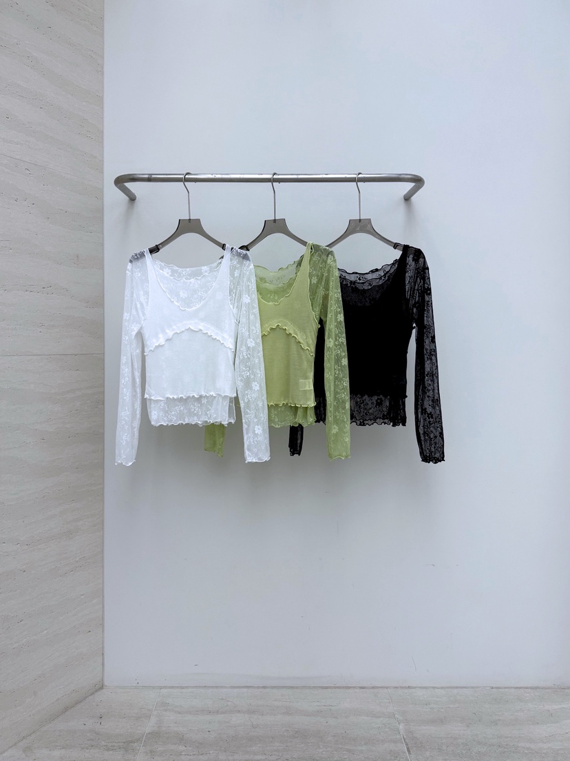 AB東大門代購女士新品休閑熱賣職業襯衫蕾絲衫假兩件套裝AB襯衫/蕾絲衫