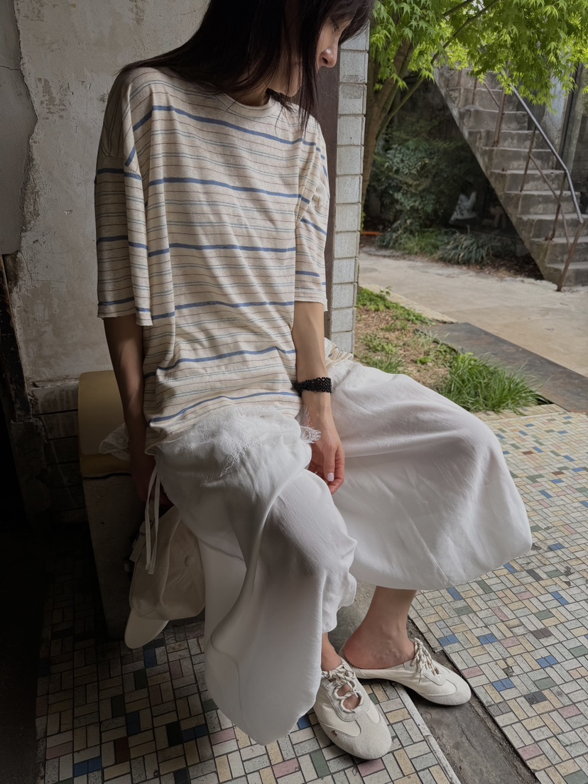 FRANC—L韓國直郵女士新品推薦職業時尚T恤亞麻布復古蕾絲FRANCT恤