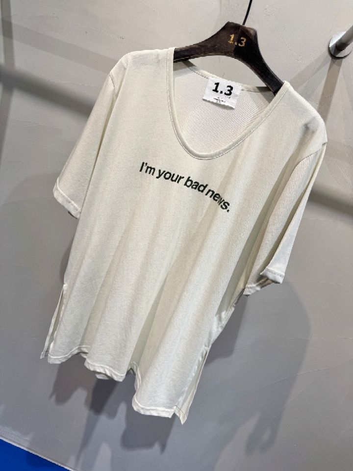 1.3韓國直郵女士新品時尚休閑真品人氣26春夏熱賣職業T恤1.3T恤