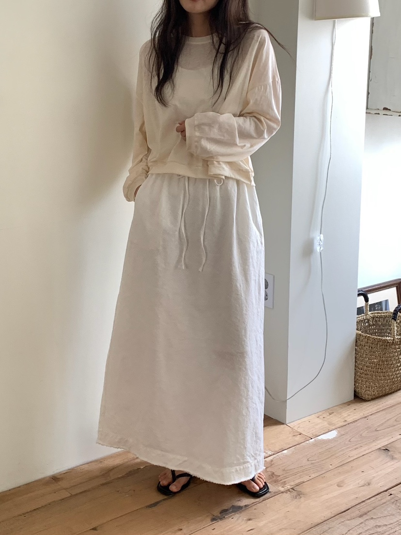 BLEECKER東大門代購女士新款真品休閑職業推薦長裙亞麻布BLEECKER長裙