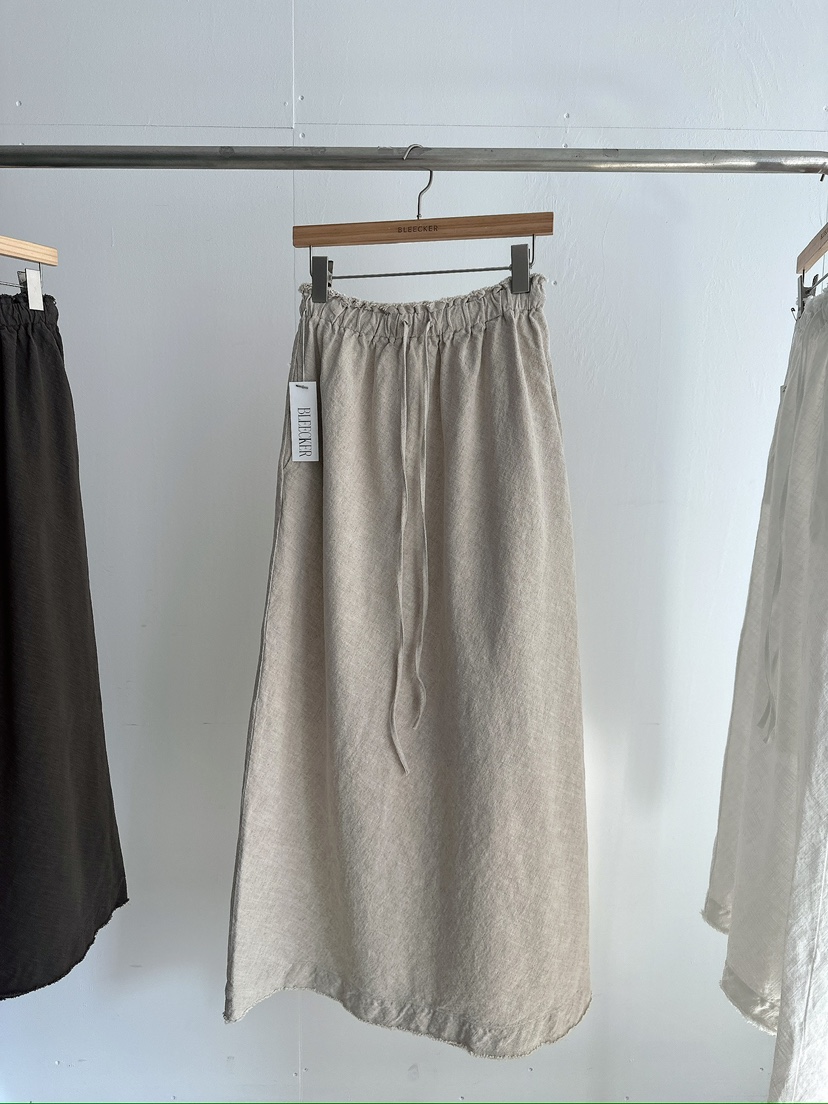BLEECKER東大門代購女士新款真品休閑職業推薦長裙亞麻布BLEECKER長裙圖色2