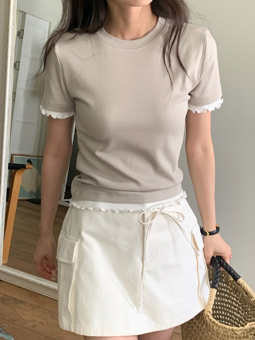 BLEECKER東大門代購女裝新品人氣職業時尚推薦真品T恤羅紋BLEECKERT恤