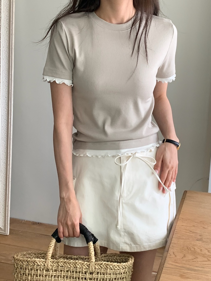 BLEECKER東大門代購女裝新品人氣職業時尚推薦真品T恤羅紋BLEECKERT恤