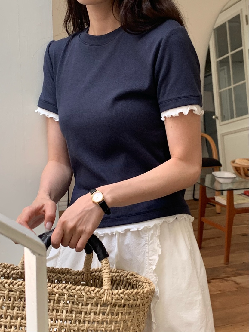 BLEECKER東大門代購女裝新品人氣職業時尚推薦真品T恤羅紋BLEECKERT恤