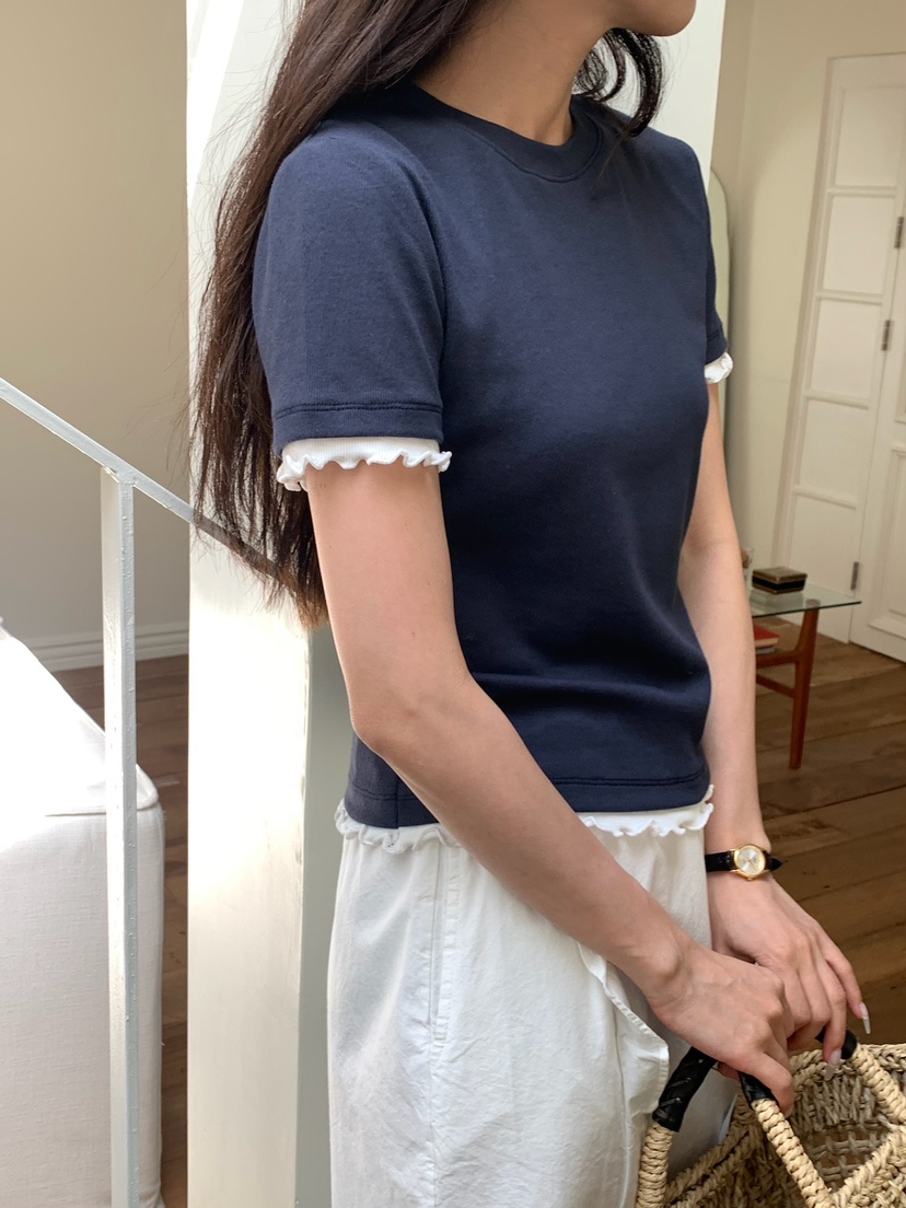 BLEECKER東大門代購女裝新品人氣職業時尚推薦真品T恤羅紋BLEECKERT恤