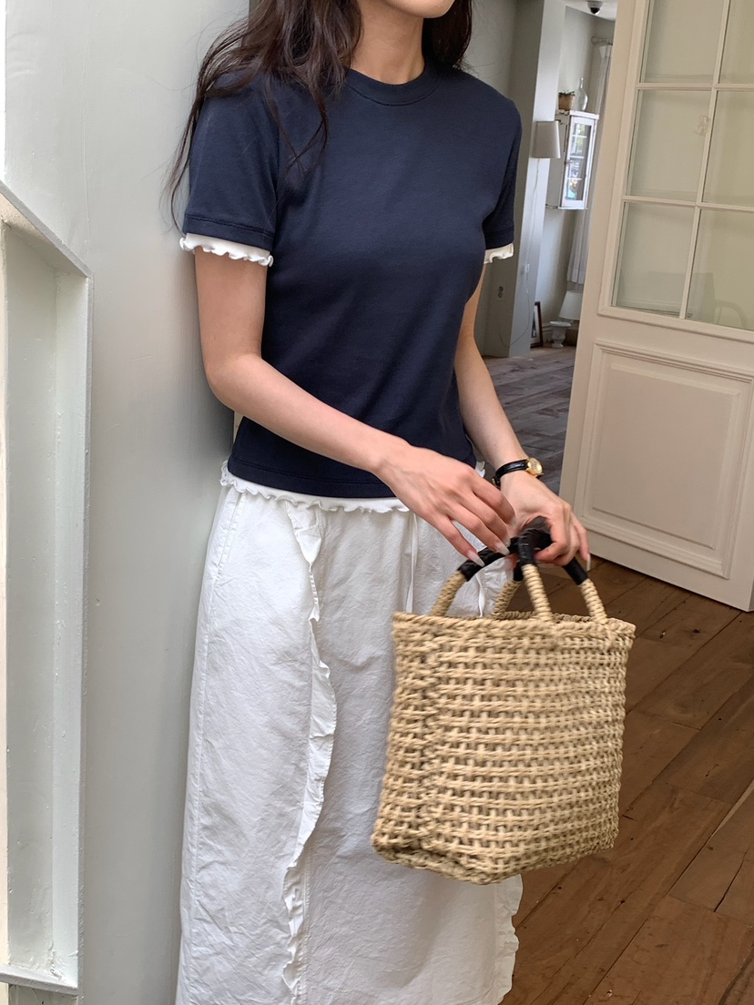 BLEECKER東大門代購女裝新品人氣職業時尚推薦真品T恤羅紋BLEECKERT恤