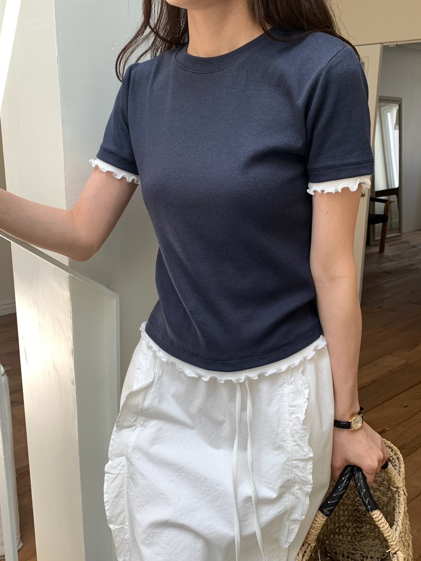 BLEECKER東大門代購女裝新品人氣職業時尚推薦真品T恤羅紋BLEECKERT恤