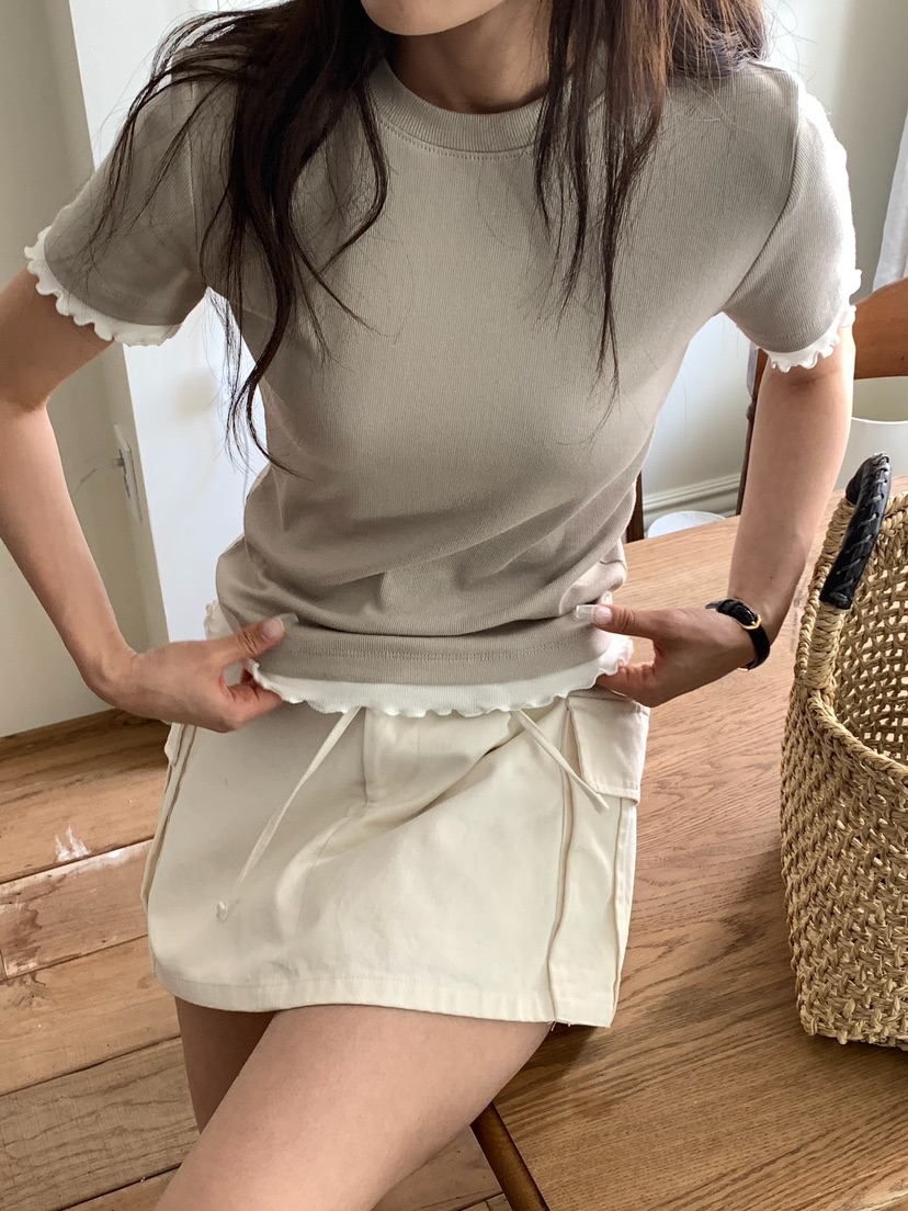 BLEECKER東大門代購女裝新品人氣職業時尚推薦真品T恤羅紋BLEECKERT恤