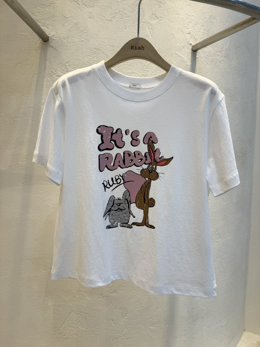 RIAH韓國直郵實拍女士新品時尚熱賣26春夏休閑職業人氣T恤RIAHT恤圖色2