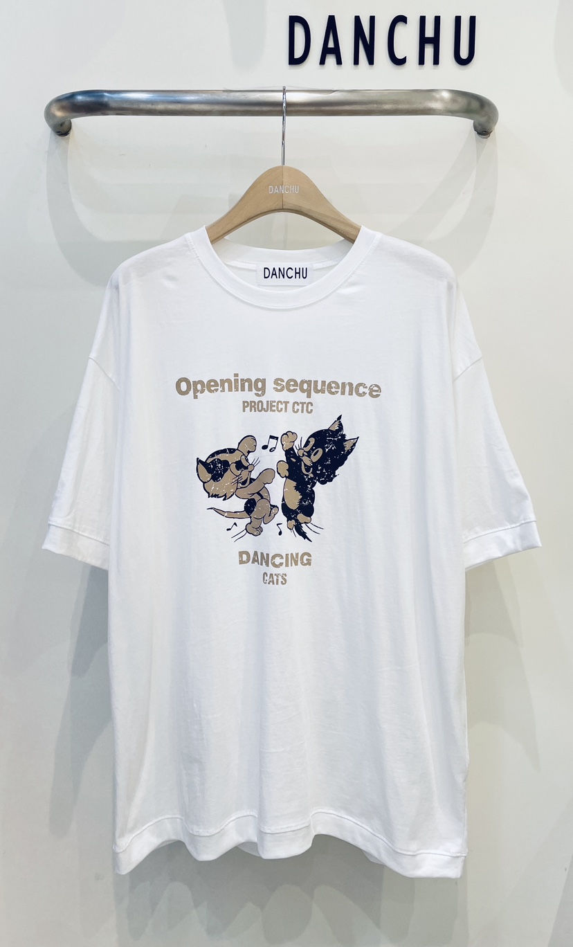 DANCHU韓國直郵女士新品時尚26春夏職業熱賣推薦真品人氣T恤DANCHUT恤圖色1