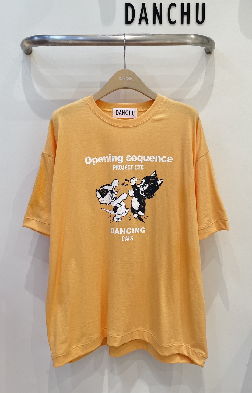 DANCHU韓國直郵女士新品時尚26春夏職業熱賣推薦真品人氣T恤DANCHUT恤圖色2