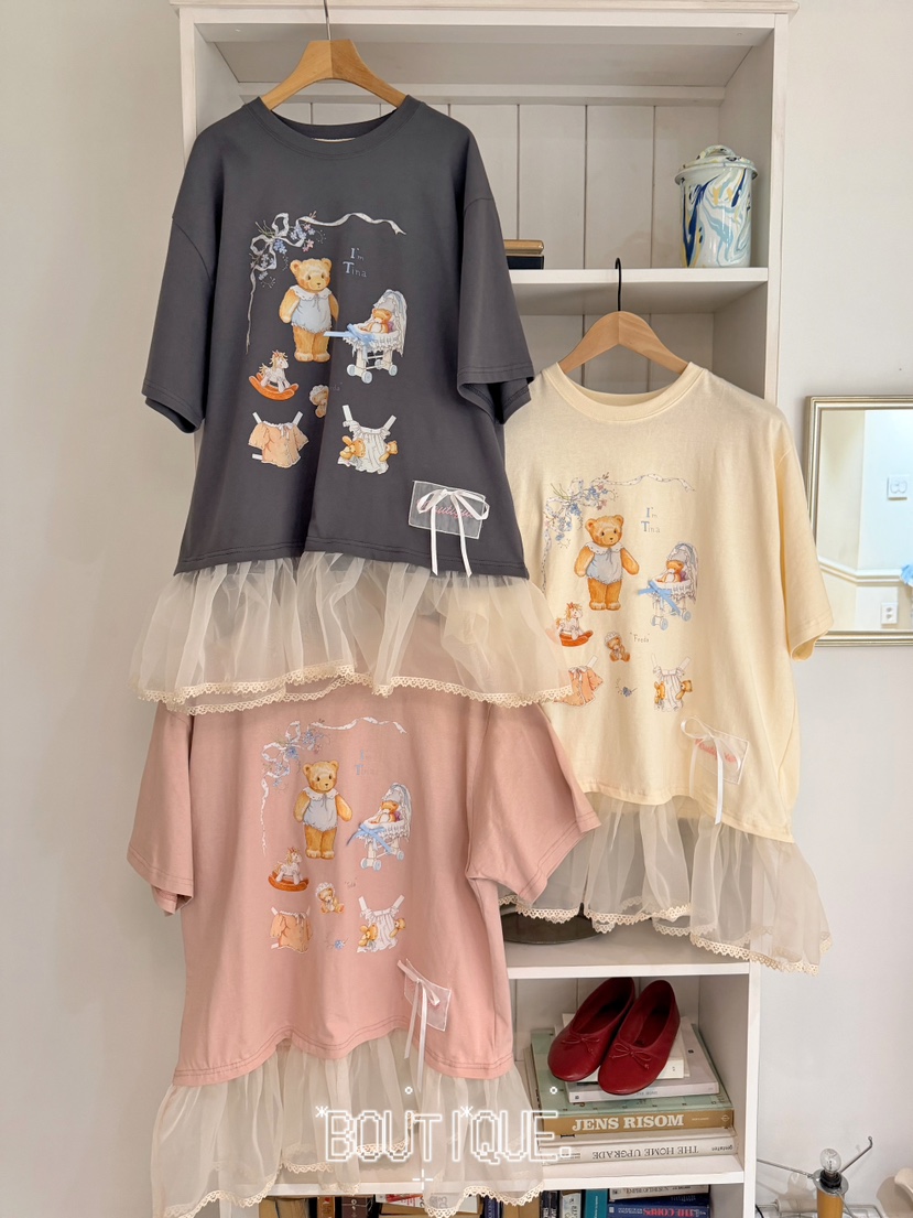 BOUTIQUE-L韓國直郵女裝新款熱賣26春夏休閑真品職業T恤BOUTIQUE-LT恤