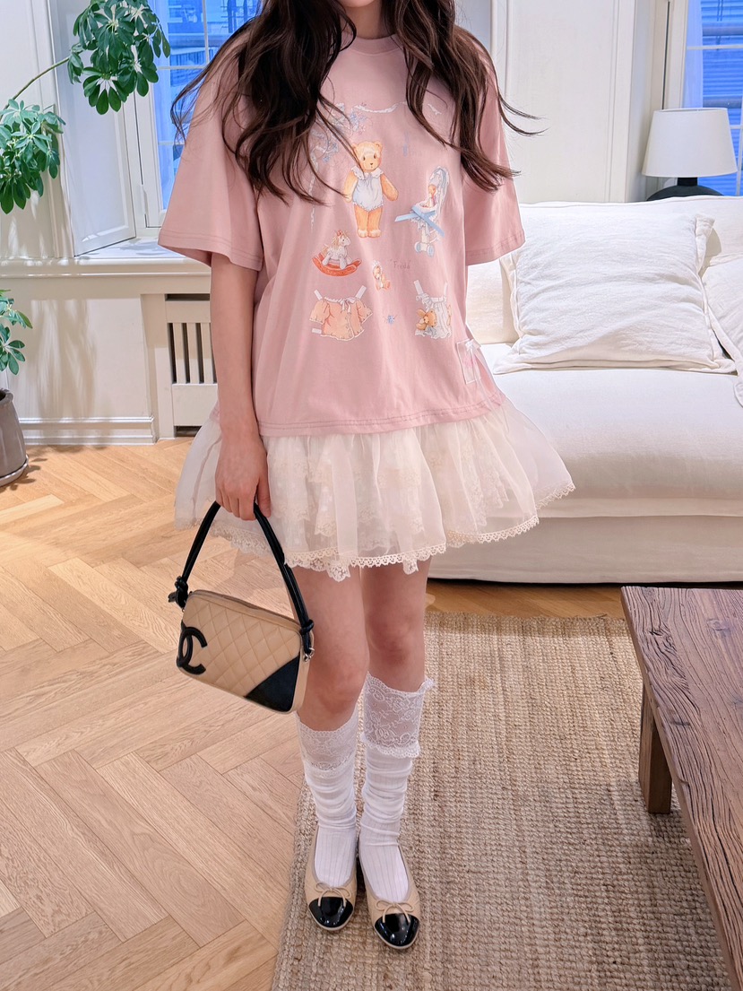 BOUTIQUE-L韓國直郵女裝新款熱賣26春夏休閑真品職業T恤BOUTIQUE-LT恤