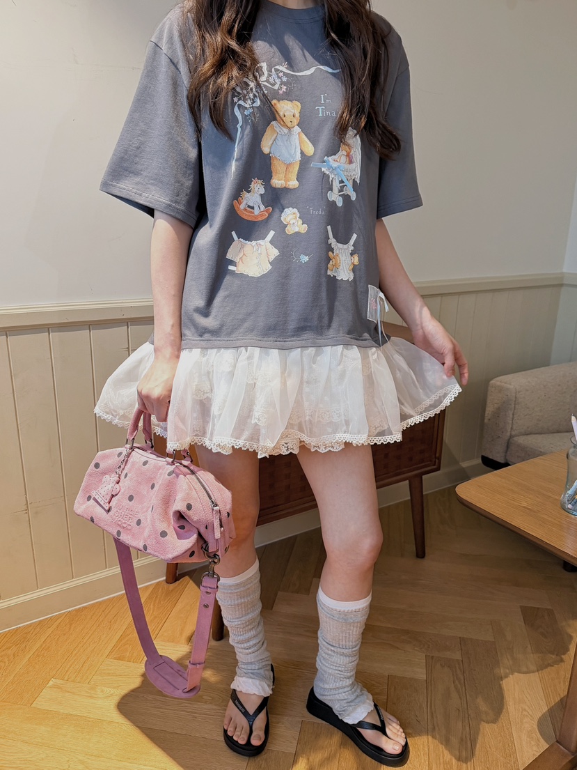 BOUTIQUE-L韓國直郵女裝新款熱賣26春夏休閑真品職業T恤BOUTIQUE-LT恤