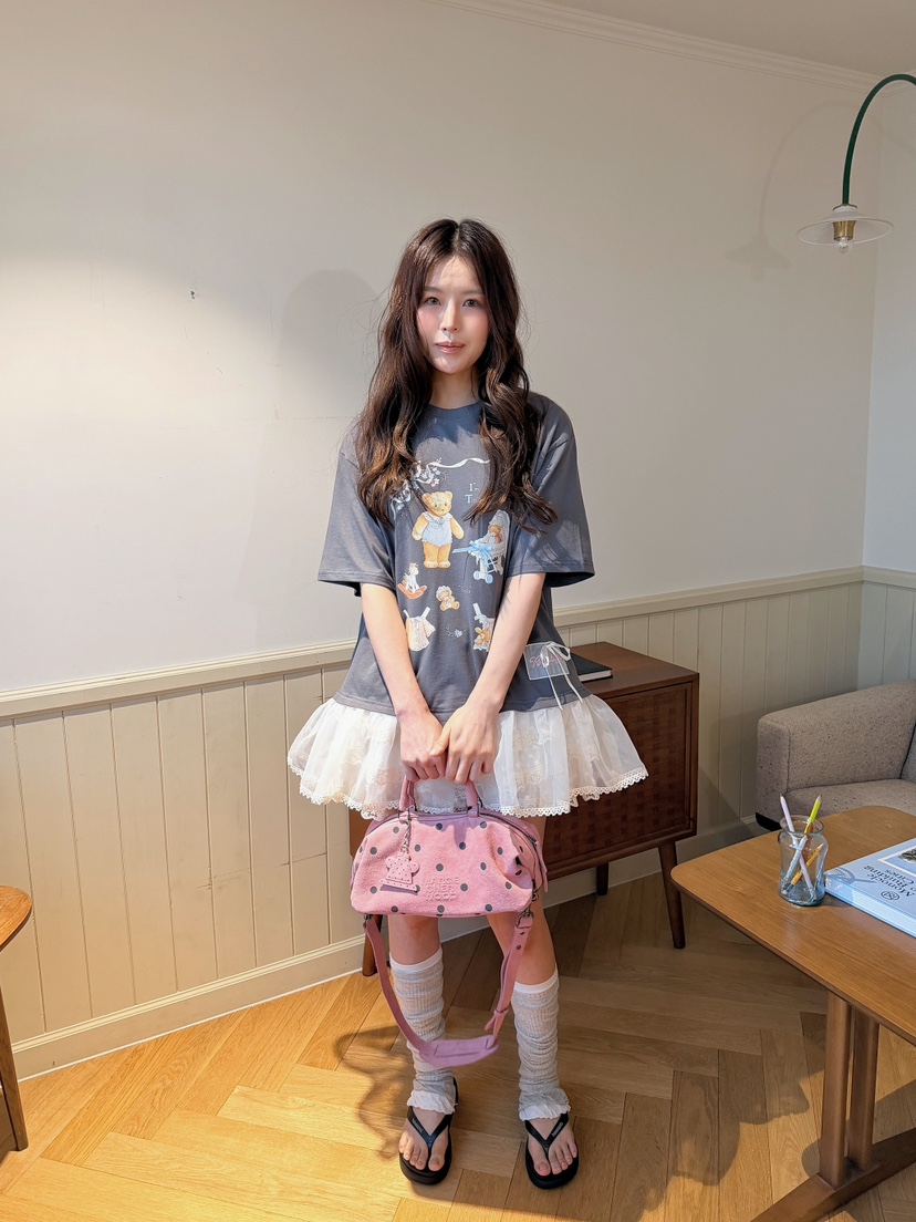 BOUTIQUE-L韓國直郵女裝新款熱賣26春夏休閑真品職業T恤BOUTIQUE-LT恤