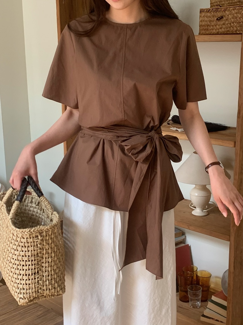 BLEECKER韓國代購女裝新款休閑職業人氣時尚熱賣襯衫蕾絲衫BLEECKER襯衫/蕾絲衫