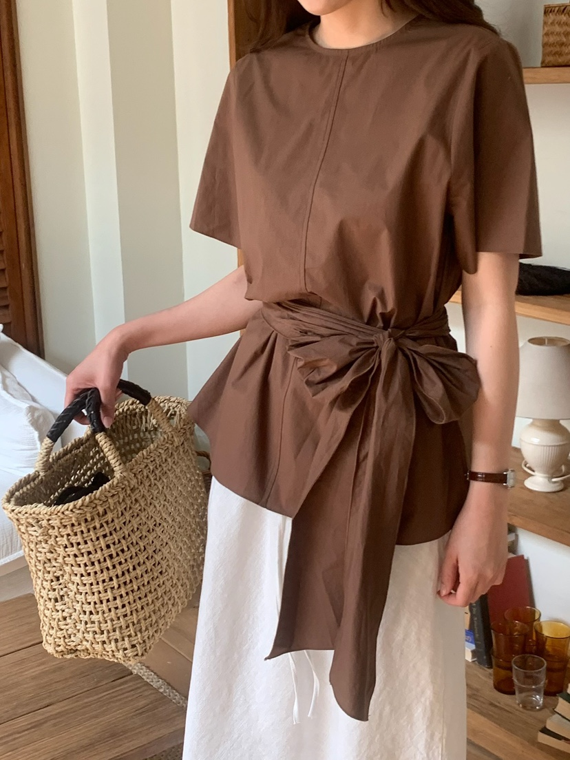 BLEECKER韓國代購女裝新款休閑職業人氣時尚熱賣襯衫蕾絲衫BLEECKER襯衫/蕾絲衫