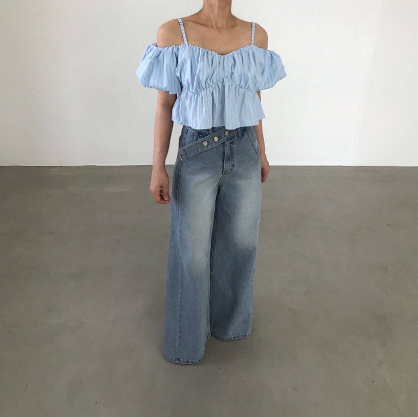 2TWO MOON東大門直郵女士新款人氣熱賣襯衫蕾絲衫泡泡袖2TWO MOON襯衫/蕾絲衫