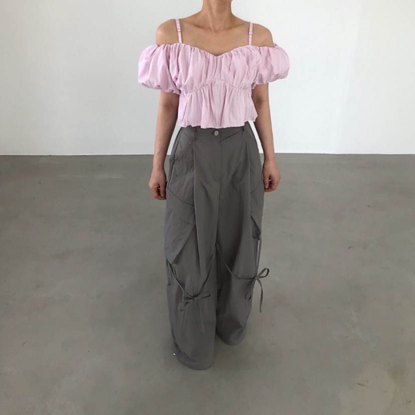 2TWO MOON東大門直郵女士新款人氣熱賣襯衫蕾絲衫泡泡袖2TWO MOON襯衫/蕾絲衫圖色1