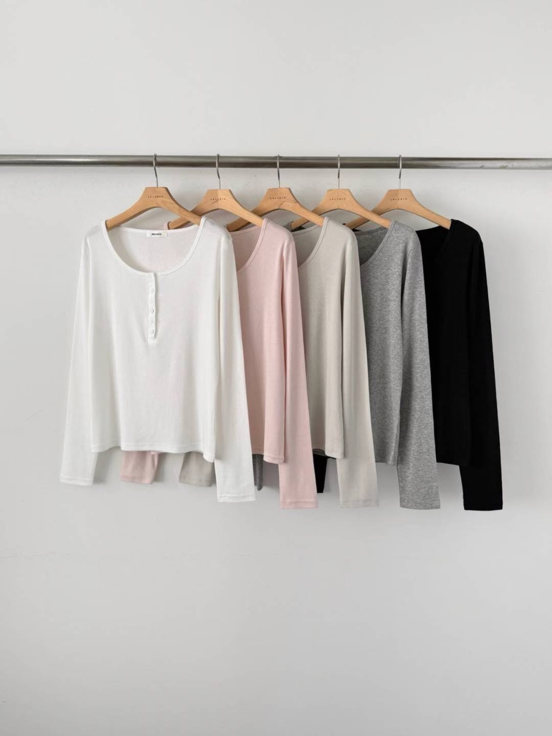 ABLE CO韓國代購女裝新款26春夏職業休閑長袖T恤不含內搭ABLE CO長袖T恤圖色3左三色