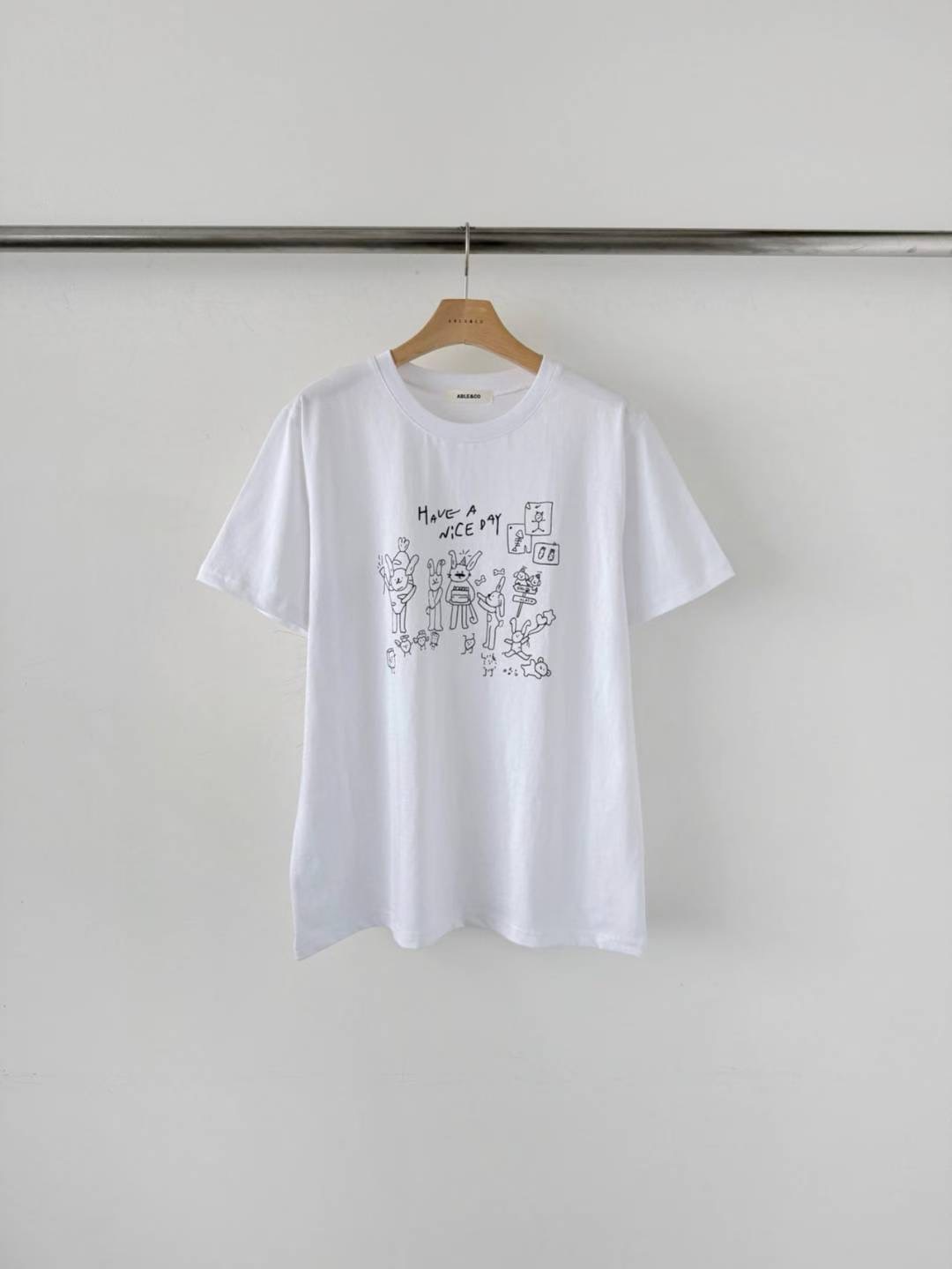 ABLE CO韓國直郵女士新品熱賣職業推薦時尚休閑人氣26春夏T恤ABLE COT恤圖色1