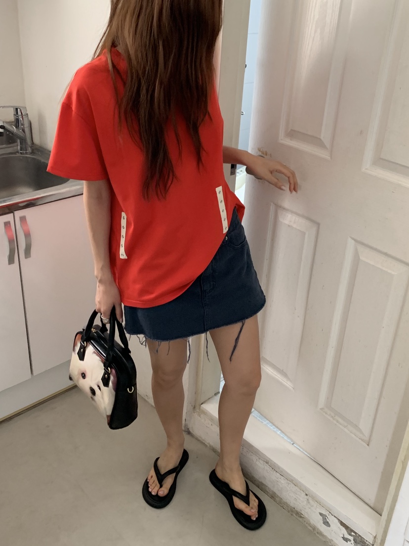 SUNDER MARKET韓國直郵女士新品推薦人氣熱賣T恤不含內搭SUNDER MARKETT恤圖色1