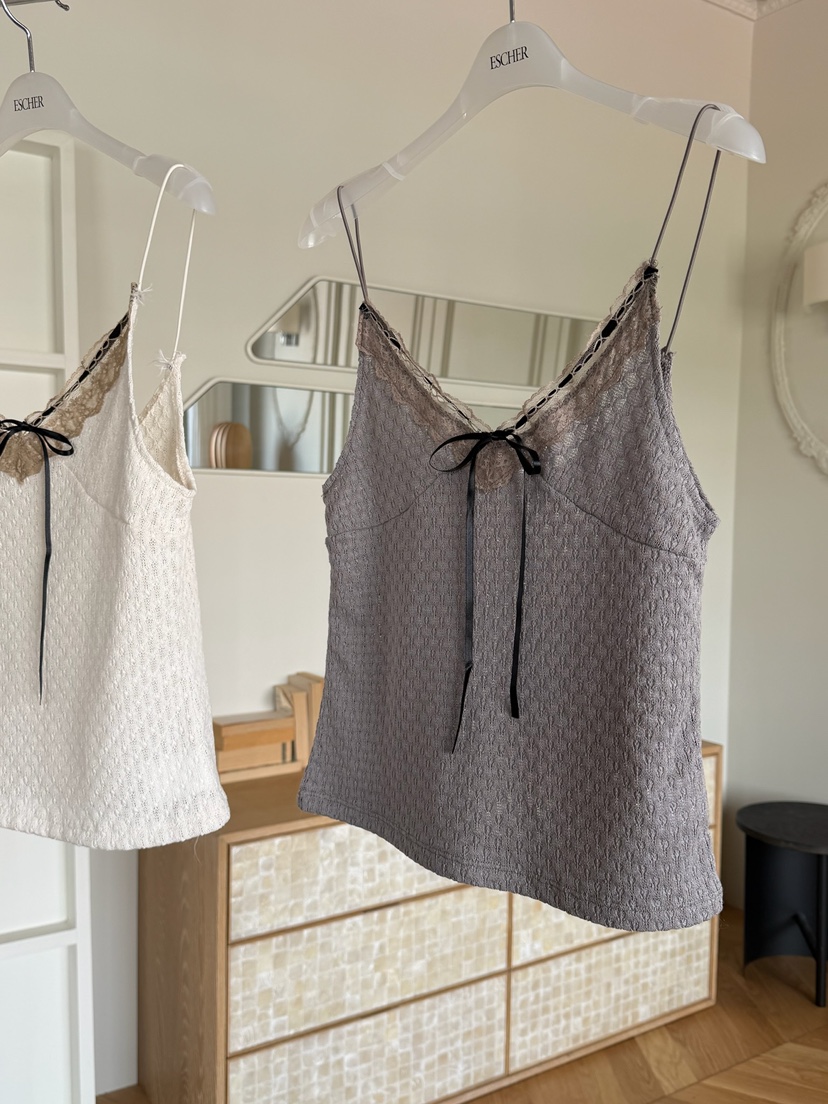 ESCHER韓國東大門代購女裝新款推薦時尚吊帶背心鉤針編織ESCHER吊帶/背心圖色2