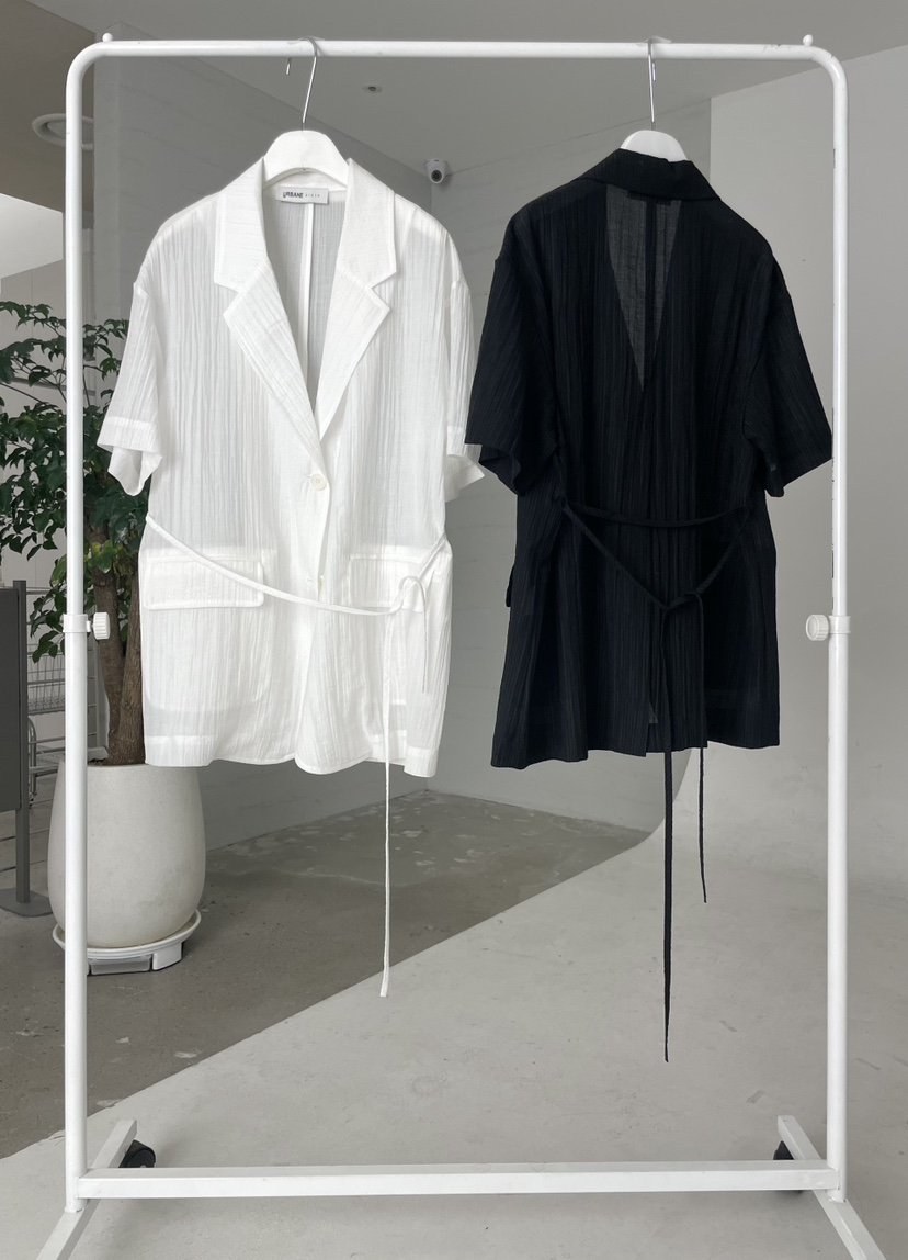 URBANE cloth韓國直郵實拍女裝新款熱賣人氣時尚夾克含腰繩URBANE cloth夾克