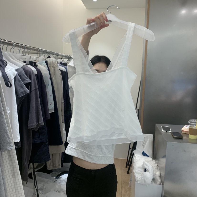 MEET ME韓國東大門直郵女士新品時尚休閑推薦熱賣吊帶背心MEET ME吊帶/背心