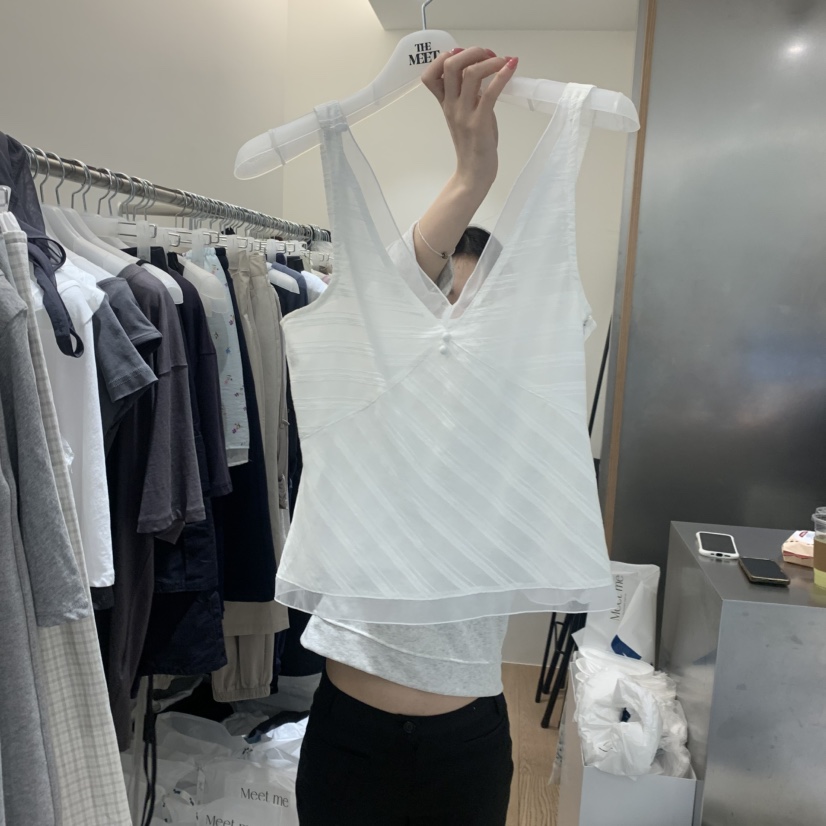 MEET ME韓國東大門直郵女士新品時尚休閑推薦熱賣吊帶背心MEET ME吊帶/背心圖色1