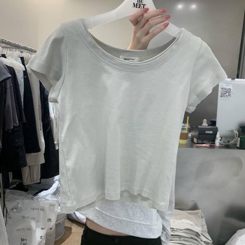 MEET ME韓國東大門代購女士新品26春夏人氣熱賣推薦時尚T恤MEET MET恤圖色3