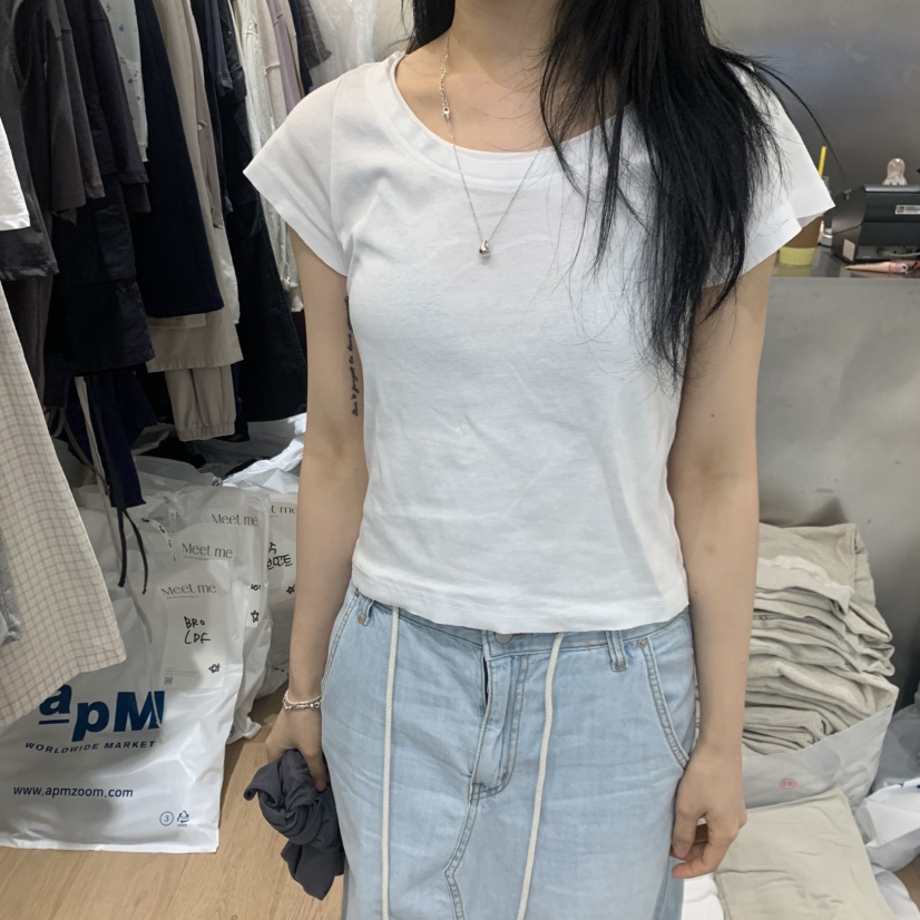 MEET ME韓國東大門代購女士新品26春夏人氣熱賣推薦時尚T恤MEET MET恤圖色4