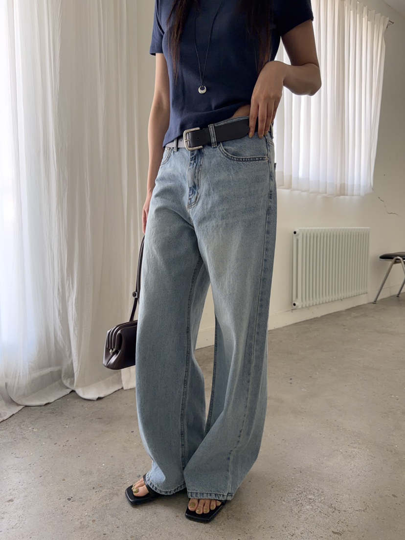 ACME韓國直郵實拍女士新品26春夏人氣職業休閑熱賣牛仔褲ACME牛仔褲