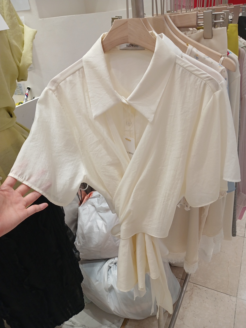 BLOWING韓國東大門代購女士新品推薦26春夏時尚襯衫蕾絲衫BLOWING襯衫/蕾絲衫圖色2