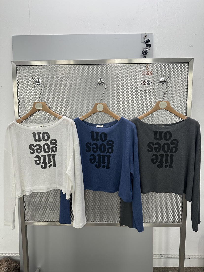 HUE/ERIA韓國直郵女士新款26春夏職業人氣熱賣時尚長袖T恤HUE/ERIA長袖T恤