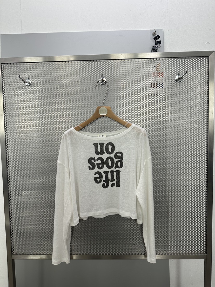 HUE/ERIA韓國直郵女士新款26春夏職業人氣熱賣時尚長袖T恤HUE/ERIA長袖T恤圖色1