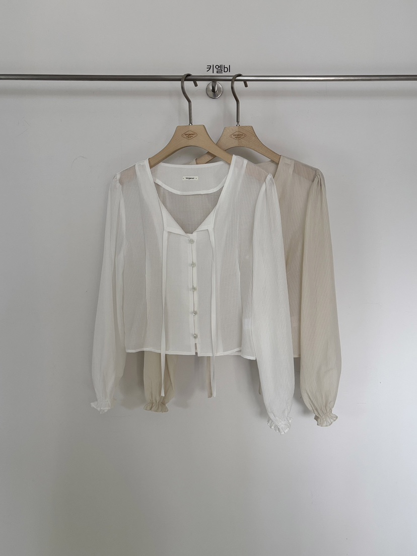 VERGAMOT韓國直郵女裝新品時尚26春夏人氣推薦襯衫蕾絲衫VERGAMOT襯衫/蕾絲衫