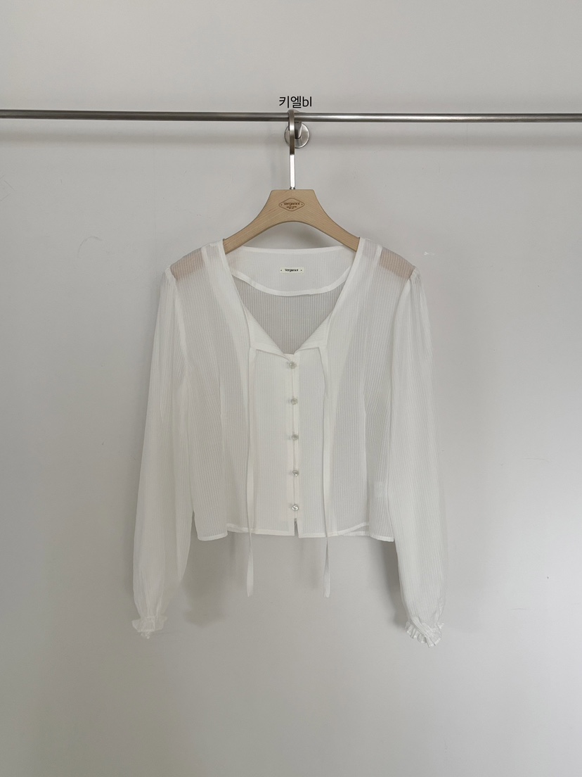 VERGAMOT韓國直郵女裝新品時尚26春夏人氣推薦襯衫蕾絲衫VERGAMOT襯衫/蕾絲衫圖色1