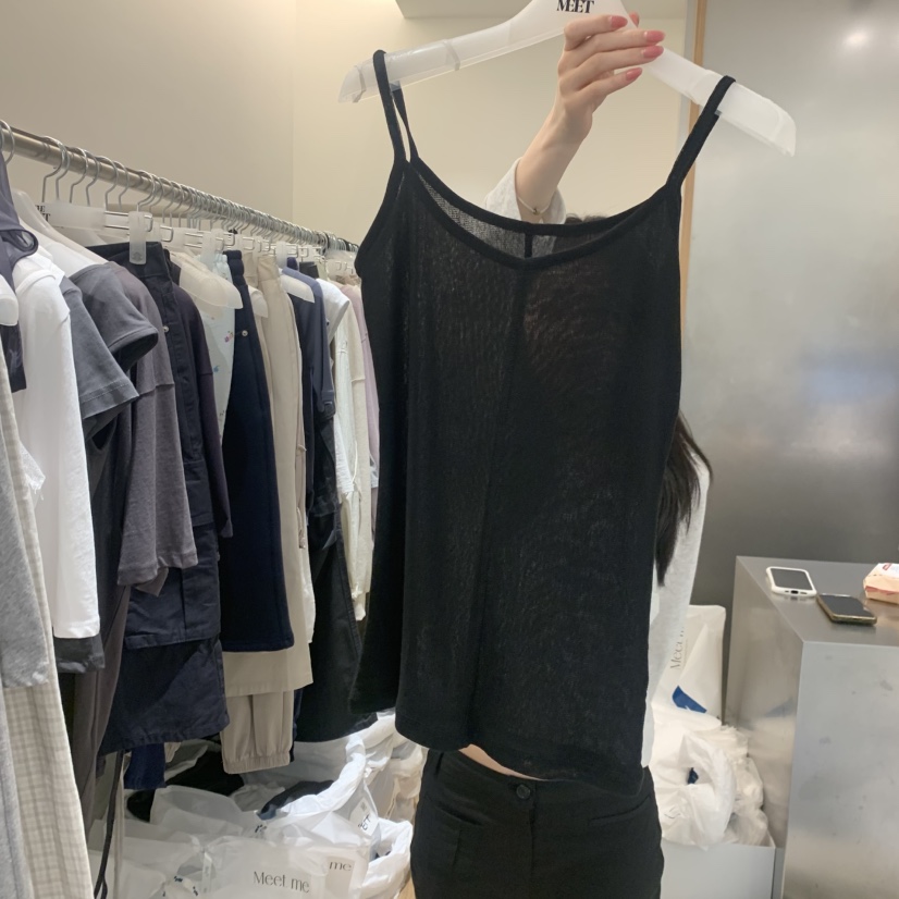 MEET ME韓國東大門直郵女士新款26春夏吊帶背心不含內搭MEET ME吊帶/背心圖色1