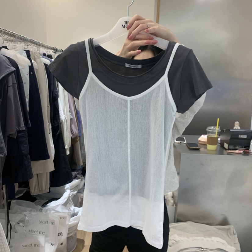 MEET ME韓國東大門直郵女士新款26春夏吊帶背心不含內搭MEET ME吊帶/背心圖色2