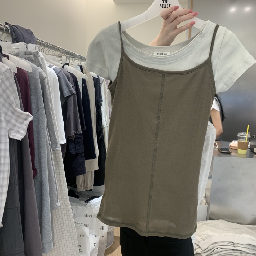 MEET ME韓國東大門直郵女士新款26春夏吊帶背心不含內搭MEET ME吊帶/背心圖色3