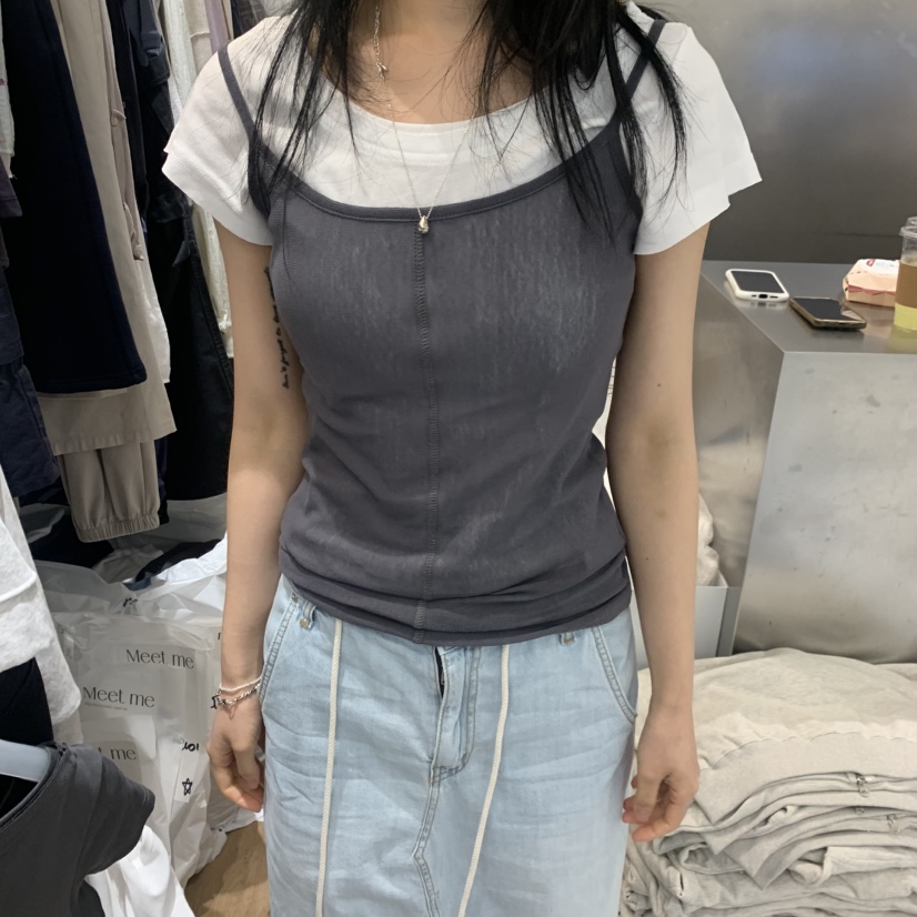 MEET ME韓國東大門直郵女士新款26春夏吊帶背心不含內搭MEET ME吊帶/背心圖色5
