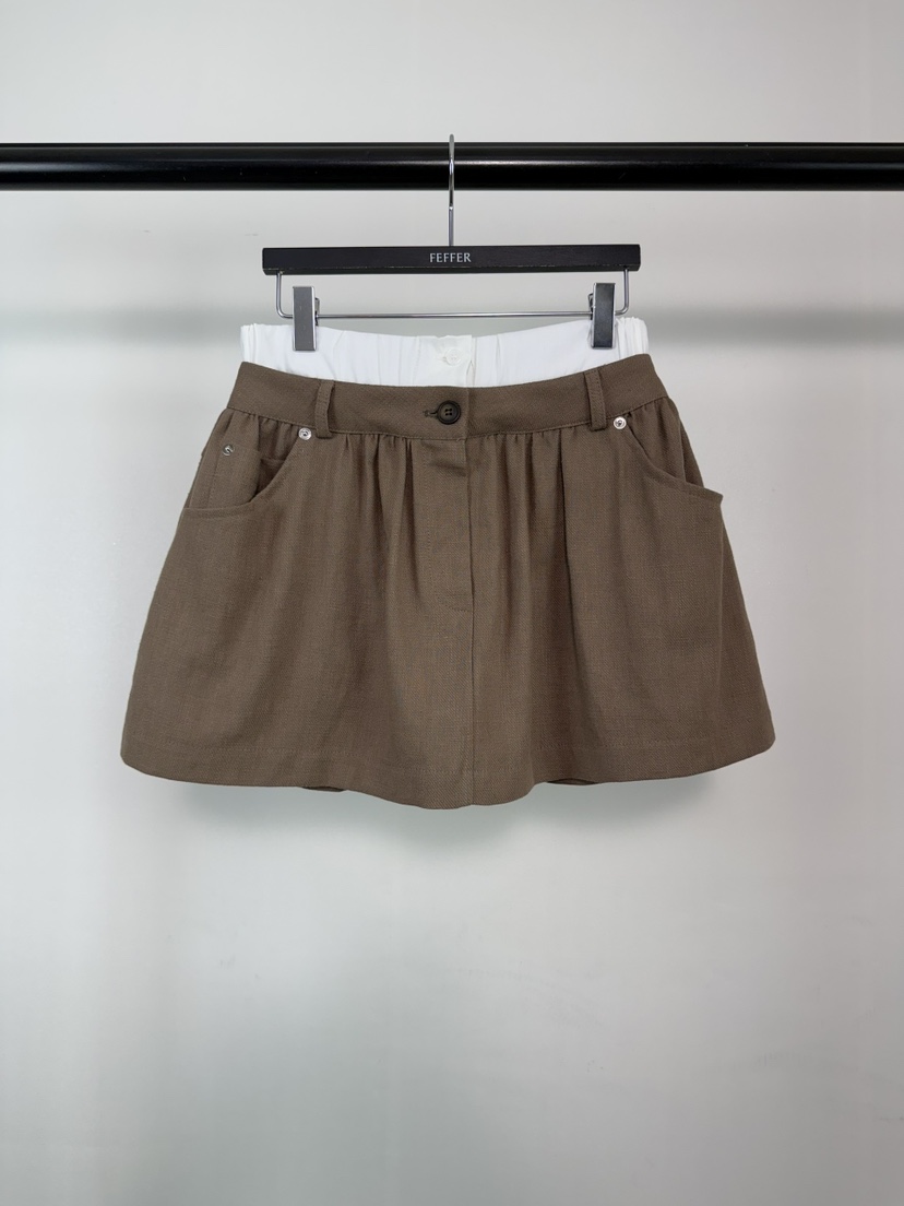 FEFFER韓國東大門直郵女士新品職業人氣時尚休閑短褲亞麻FEFFER短褲圖色3