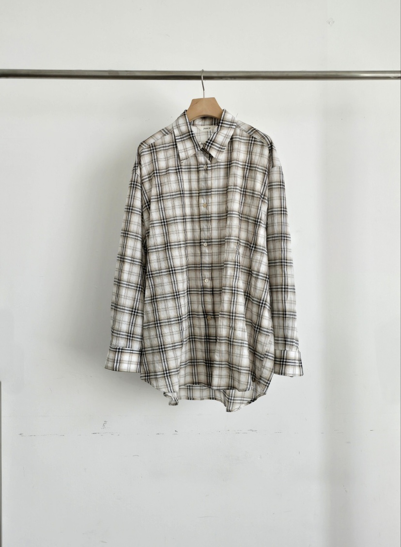 J SHOP韓國代購女士新品休閑26春夏時尚熱賣襯衫蕾絲衫格紋J_SHOP襯衫/蕾絲衫圖色2