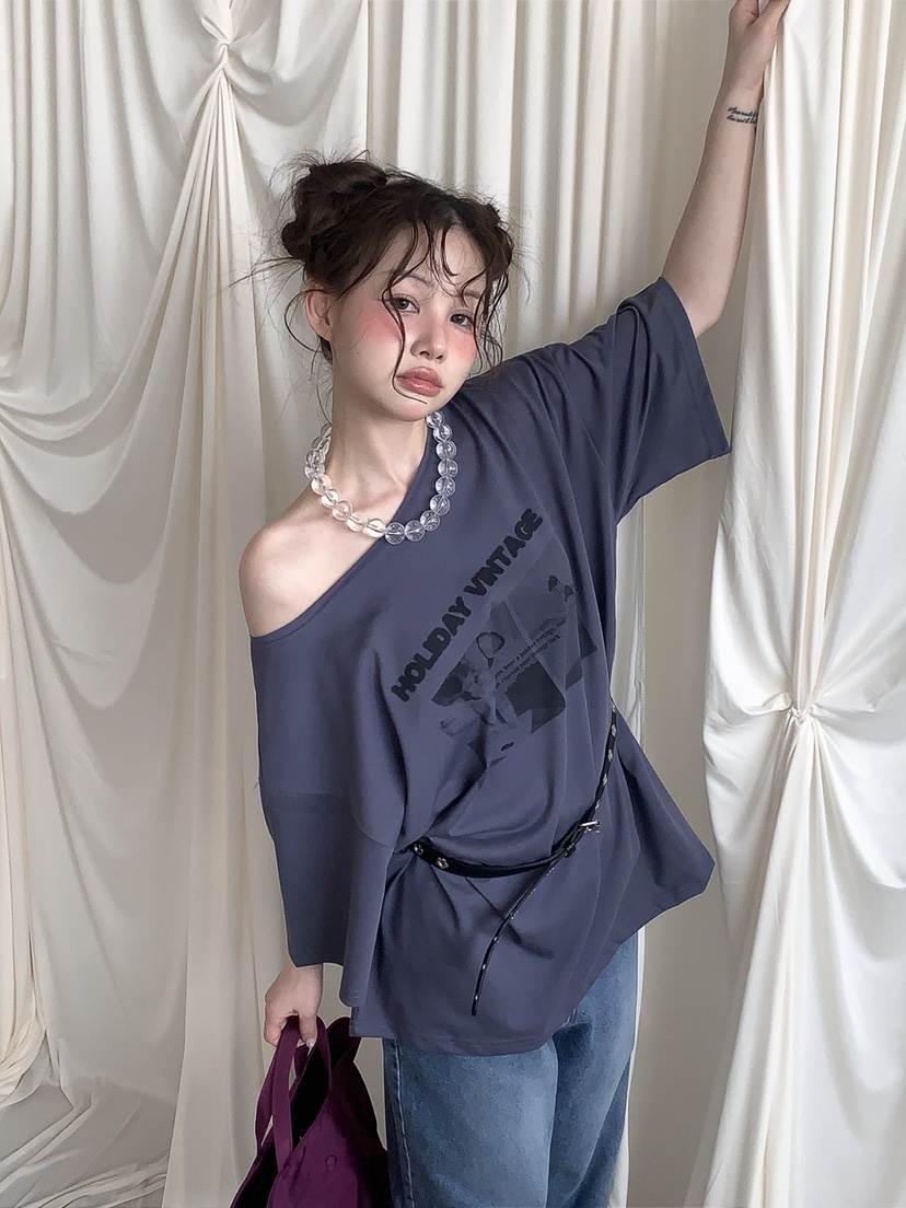 JKICHI韓國東大門直郵女裝新款時尚職業人氣休閑T恤含腰帶JKICHIT恤