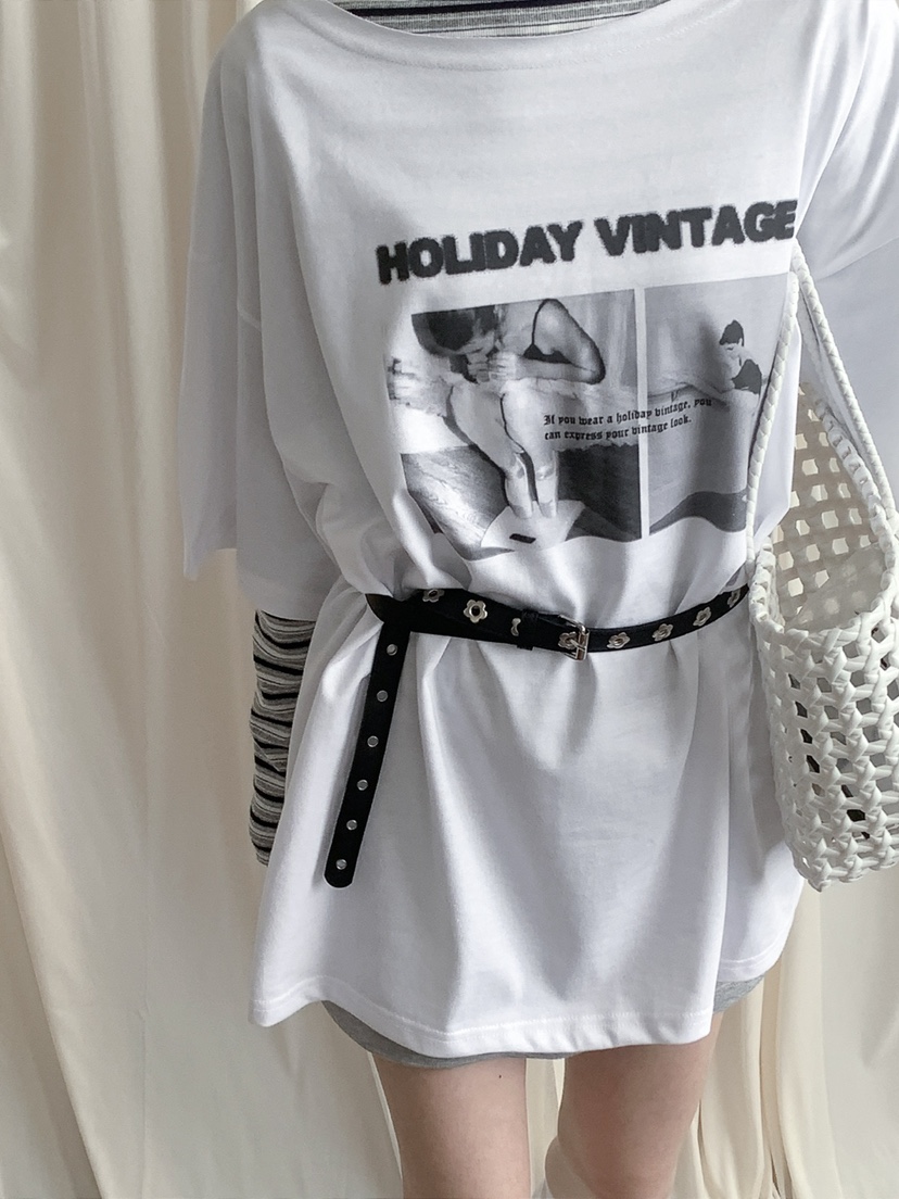 JKICHI韓國東大門直郵女裝新款時尚職業人氣休閑T恤含腰帶JKICHIT恤