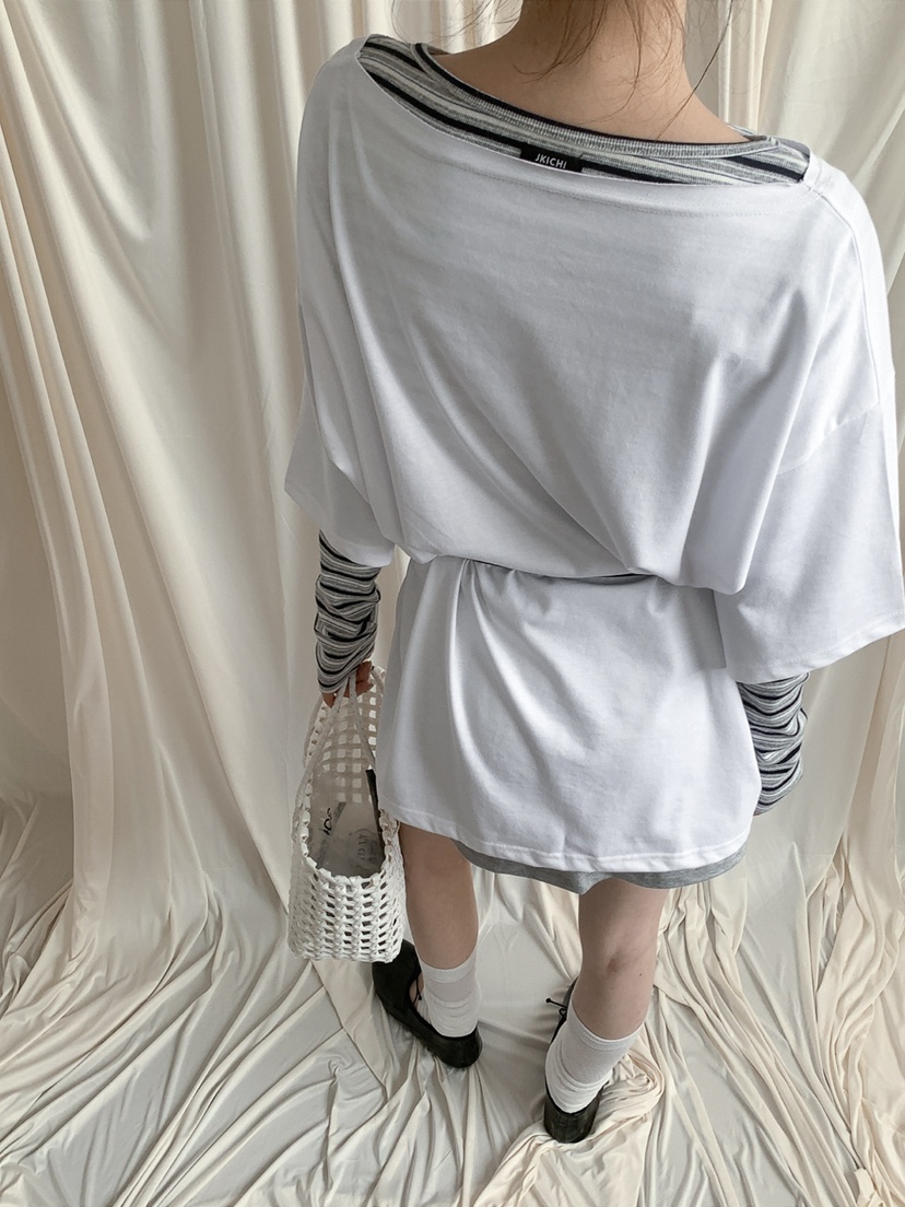 JKICHI韓國東大門直郵女裝新款時尚職業人氣休閑T恤含腰帶JKICHIT恤
