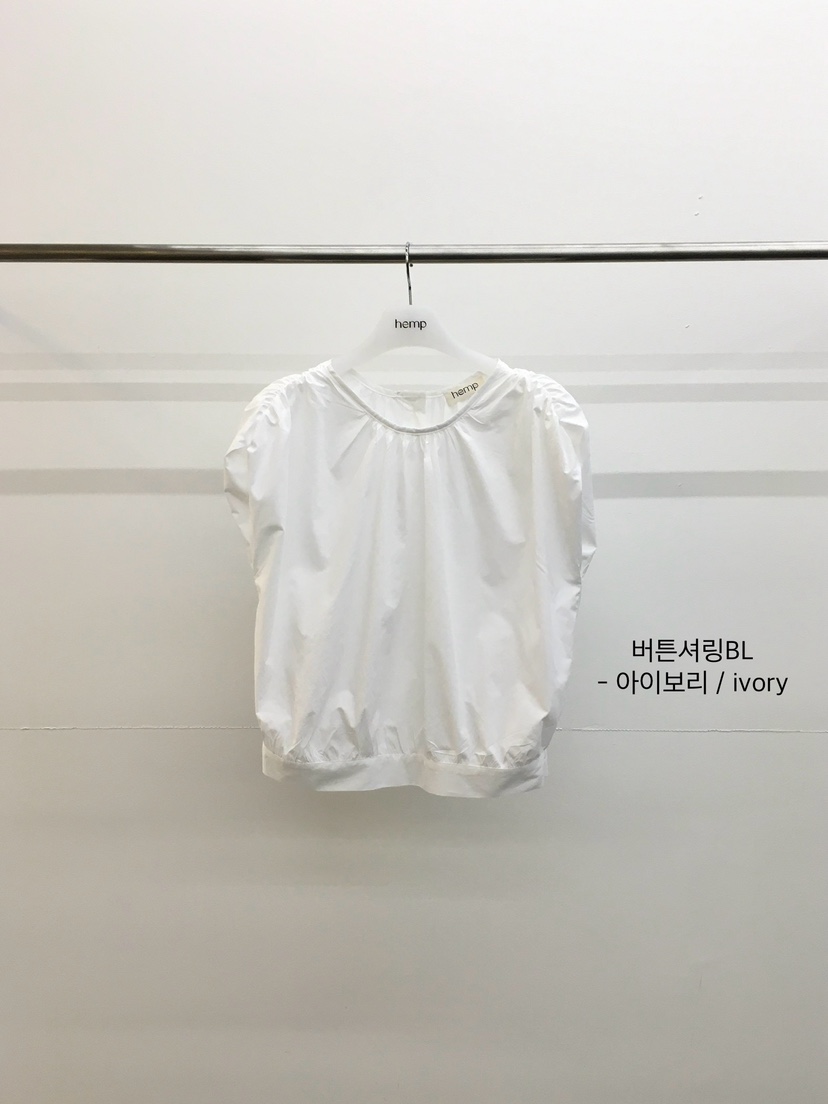 HEMP-P韓國直郵實拍女裝新品26春夏人氣襯衫蕾絲衫褶皺紐扣hemp襯衫/蕾絲衫圖色3