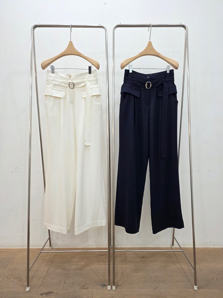 LE MIU韓國代購女士新款26春夏人氣職業時尚休閑褲含腰帶LE_MIU休閑褲